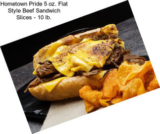 Hometown Pride 5 oz. Flat Style Beef Sandwich Slices - 10 lb.