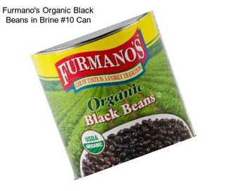 Furmano\'s Organic Black Beans in Brine #10 Can