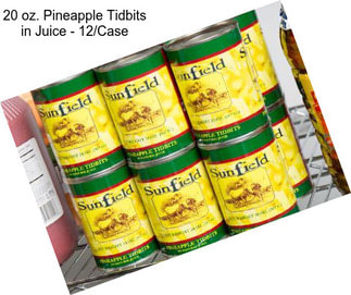 20 oz. Pineapple Tidbits in Juice - 12/Case