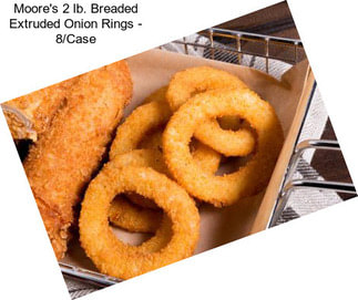 Moore\'s 2 lb. Breaded Extruded Onion Rings - 8/Case