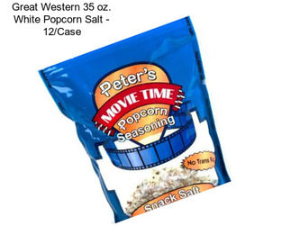 Great Western 35 oz. White Popcorn Salt - 12/Case