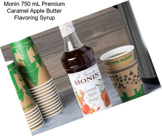 Monin 750 mL Premium Caramel Apple Butter Flavoring Syrup