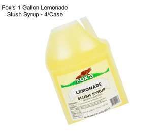 Fox\'s 1 Gallon Lemonade Slush Syrup - 4/Case