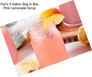 Fox\'s 5 Gallon Bag In Box Pink Lemonade Syrup
