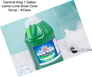 Carnival King 1 Gallon Lemon Lime Snow Cone Syrup - 4/Case