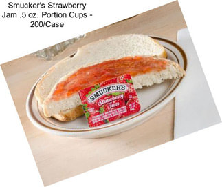 Smucker\'s Strawberry Jam .5 oz. Portion Cups - 200/Case