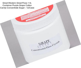 Great Western Great Floss 1 lb. Container Purple Grape Cotton Candy Concentrate Sugar - 12/Case
