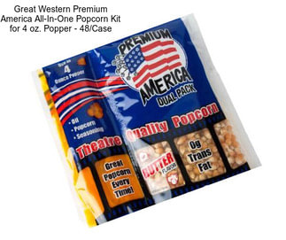 Great Western Premium America All-In-One Popcorn Kit for 4 oz. Popper - 48/Case