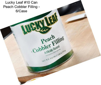 Lucky Leaf #10 Can Peach Cobbler Filling - 6/Case