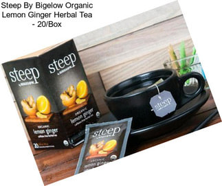 Steep By Bigelow Organic Lemon Ginger Herbal Tea - 20/Box