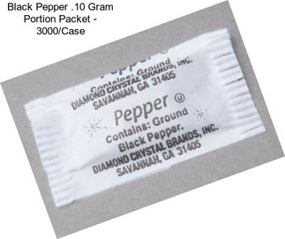 Black Pepper .10 Gram Portion Packet - 3000/Case