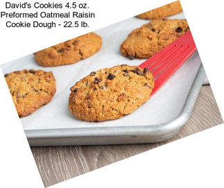 David\'s Cookies 4.5 oz. Preformed Oatmeal Raisin Cookie Dough - 22.5 lb.