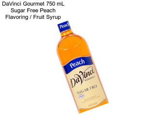 DaVinci Gourmet 750 mL Sugar Free Peach Flavoring / Fruit Syrup