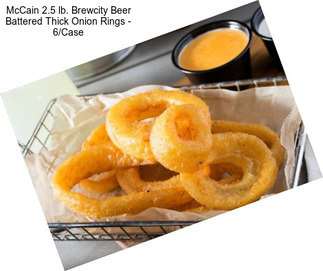 McCain 2.5 lb. Brewcity Beer Battered Thick Onion Rings - 6/Case