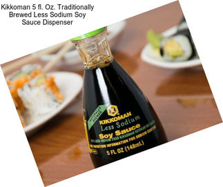 Kikkoman 5 fl. Oz. Traditionally Brewed Less Sodium Soy Sauce Dispenser