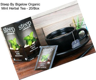 Steep By Bigelow Organic Mint Herbal Tea - 20/Box