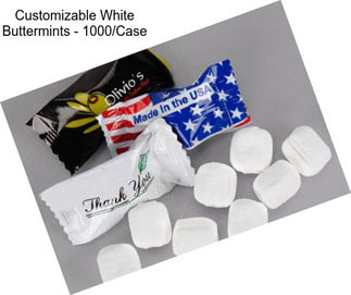 Customizable White Buttermints - 1000/Case