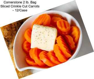 Cornerstone 2 lb. Bag Sliced Crinkle Cut Carrots - 12/Case