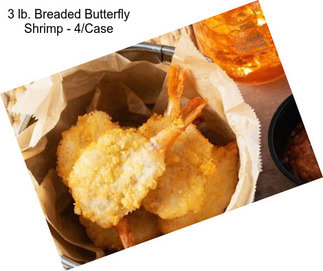 3 lb. Breaded Butterfly Shrimp - 4/Case