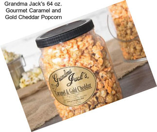 Grandma Jack\'s 64 oz. Gourmet Caramel and Gold Cheddar Popcorn