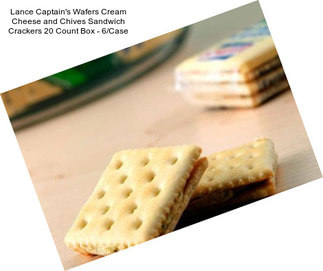 Lance Captain\'s Wafers Cream Cheese and Chives Sandwich Crackers 20 Count Box - 6/Case