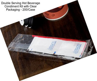 Double Serving Hot Beverage Condiment Kit with Clear Packaging - 200/Case