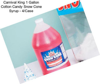 Carnival King 1 Gallon Cotton Candy Snow Cone Syrup - 4/Case