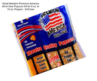Great Western Premium America All-In-One Popcorn Kit for 8 oz. to 10 oz. Popper - 24/Case