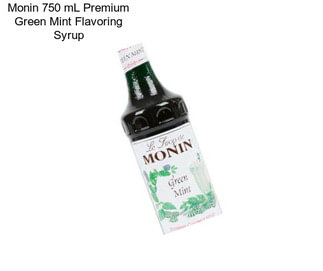 Monin 750 mL Premium Green Mint Flavoring Syrup