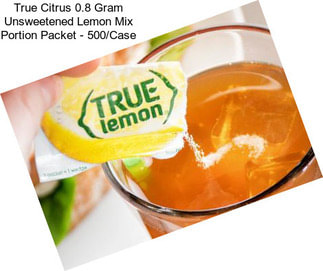 True Citrus 0.8 Gram Unsweetened Lemon Mix Portion Packet - 500/Case