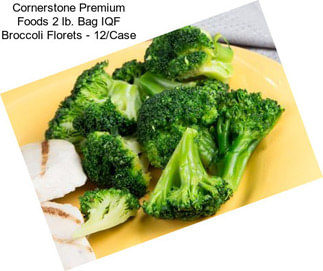 Cornerstone Premium Foods 2 lb. Bag IQF Broccoli Florets - 12/Case