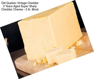 Old Quebec Vintage Cheddar 3 Years Aged Super Sharp Cheddar Cheese - 5 lb. Block