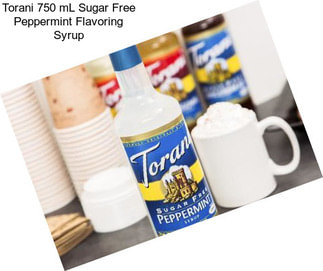 Torani 750 mL Sugar Free Peppermint Flavoring Syrup