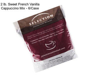 2 lb. Sweet French Vanilla Cappuccino Mix - 6/Case