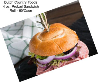 Dutch Country Foods 4 oz. Pretzel Sandwich Roll - 60/Case