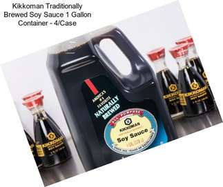 Kikkoman Traditionally Brewed Soy Sauce 1 Gallon Container - 4/Case