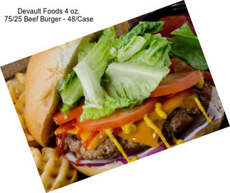Devault Foods 4 oz. 75/25 Beef Burger - 48/Case