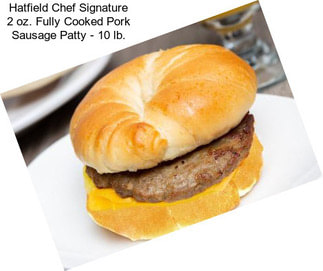 Hatfield Chef Signature 2 oz. Fully Cooked Pork Sausage Patty - 10 lb.