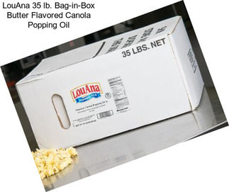 LouAna 35 lb. Bag-in-Box Butter Flavored Canola Popping Oil