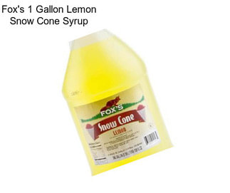 Fox\'s 1 Gallon Lemon Snow Cone Syrup