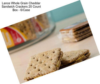 Lance Whole Grain Cheddar Sandwich Crackers 20 Count Box - 6/Case