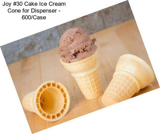 Joy #30 Cake Ice Cream Cone for Dispenser - 600/Case