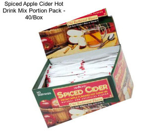 Spiced Apple Cider Hot Drink Mix Portion Pack - 40/Box