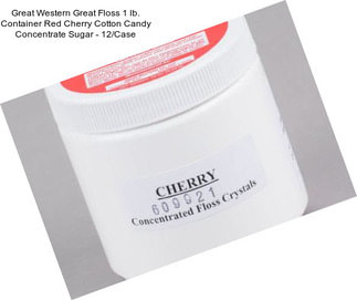 Great Western Great Floss 1 lb. Container Red Cherry Cotton Candy Concentrate Sugar - 12/Case