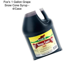 Fox\'s 1 Gallon Grape Snow Cone Syrup - 4/Case