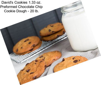 David\'s Cookies 1.33 oz. Preformed Chocolate Chip Cookie Dough - 20 lb.