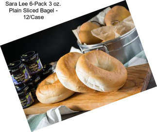 Sara Lee 6-Pack 3 oz. Plain Sliced Bagel - 12/Case