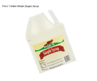 Fox\'s 1 Gallon Simple (Sugar) Syrup