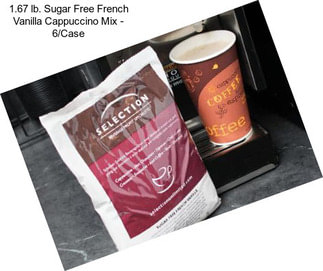 1.67 lb. Sugar Free French Vanilla Cappuccino Mix - 6/Case