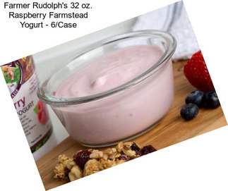 Farmer Rudolph\'s 32 oz. Raspberry Farmstead Yogurt - 6/Case